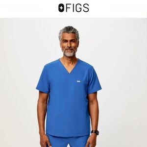 Figs Chisec Three-Pocket Scrub Top Men's Galaxy Blue Size L